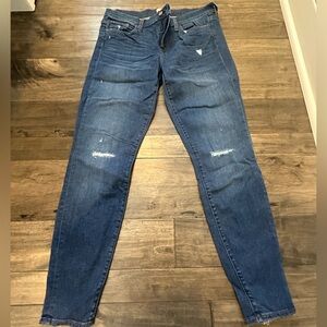 NWT. J. Crew Women’s Toothpick Jeans in Dist. Vista Wash, Size 32 Tall (14 Tall)